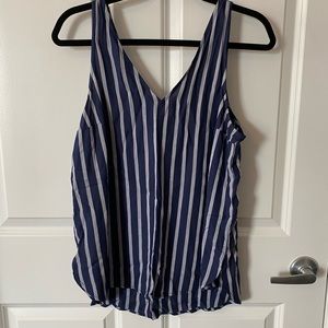 Blue and white stripe tank